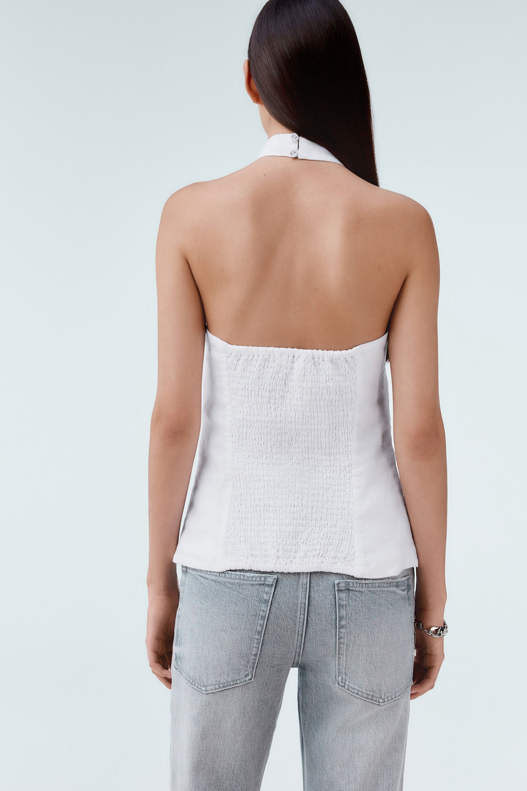 Next Neckholdertop Geknöpftes Neckholder-Oberteil aus 100 % günstig online kaufen
