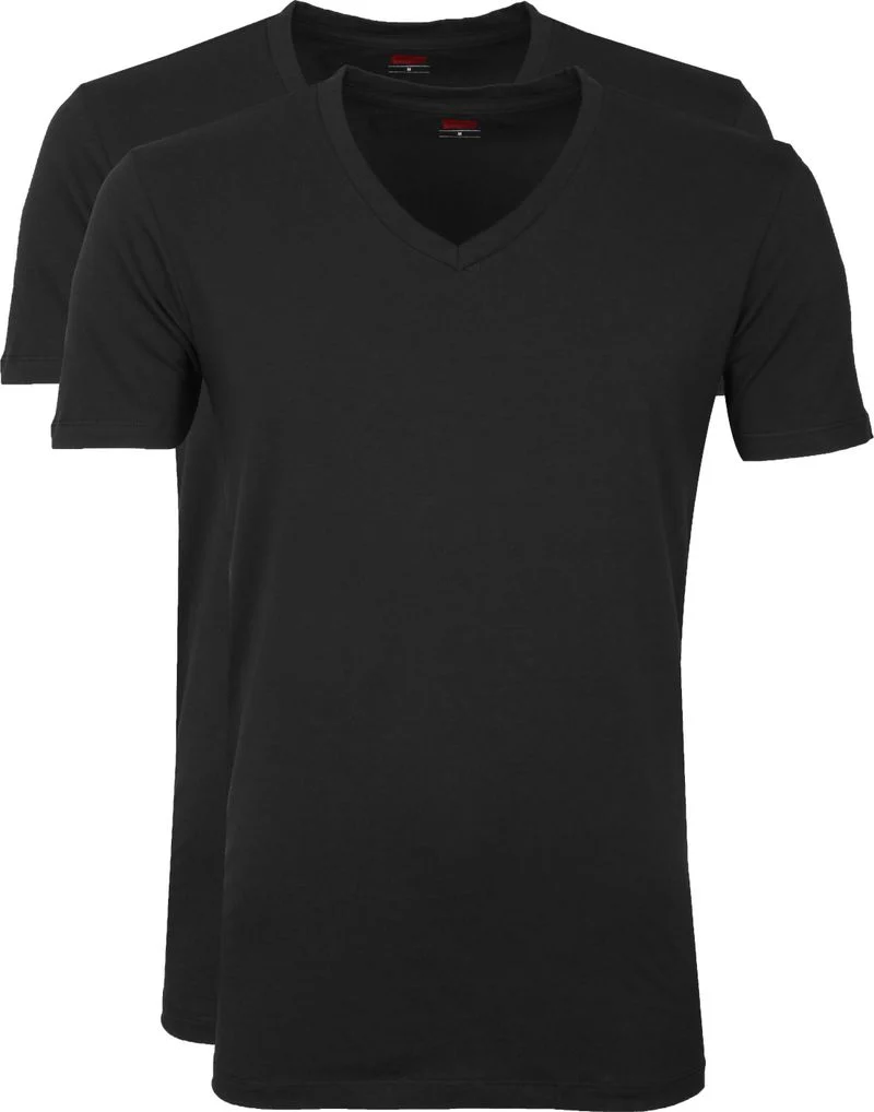 Levi's T-Shirt V-Ausschnit Schwarz 2-Pack - Größe XL günstig online kaufen