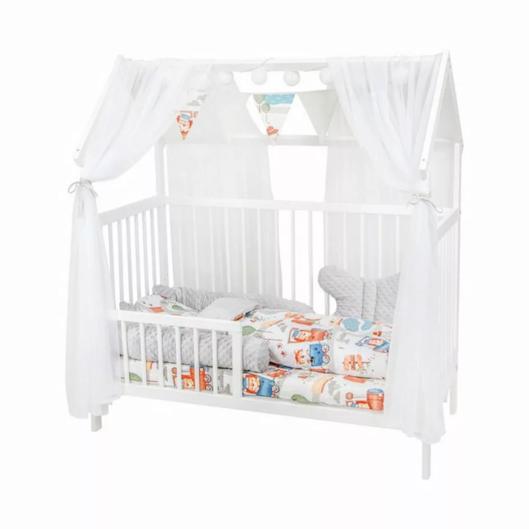 Babyhafen Babybett ANIMALS Kinderbett 60x120 Matratze Komplettbett Minky Be günstig online kaufen