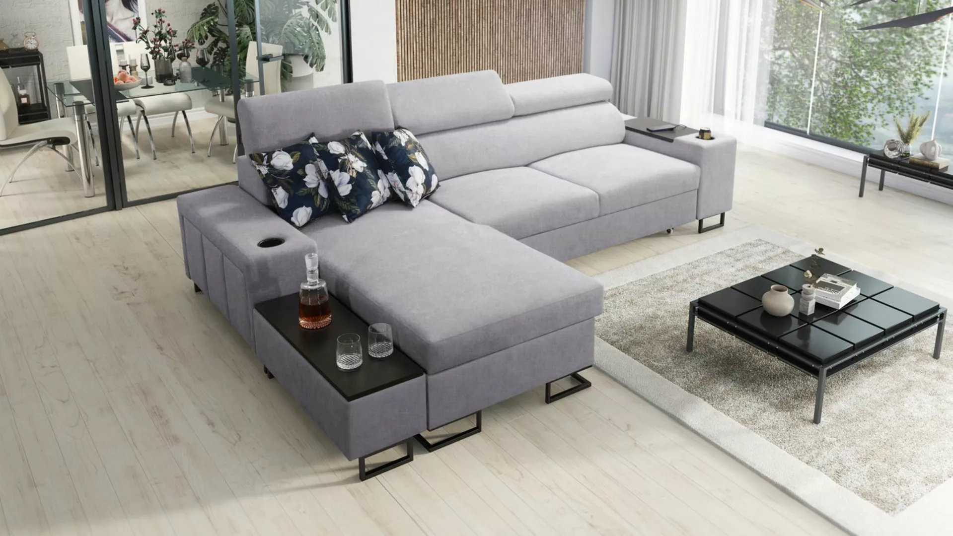 Kaiser Möbel Ecksofa Luxuriöses, komfortables,Ecksofa MELODY I MINI mit Usb günstig online kaufen