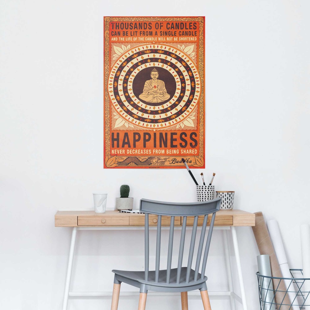 Reinders! Poster »Buddha Happiness«, (1 St.) günstig online kaufen