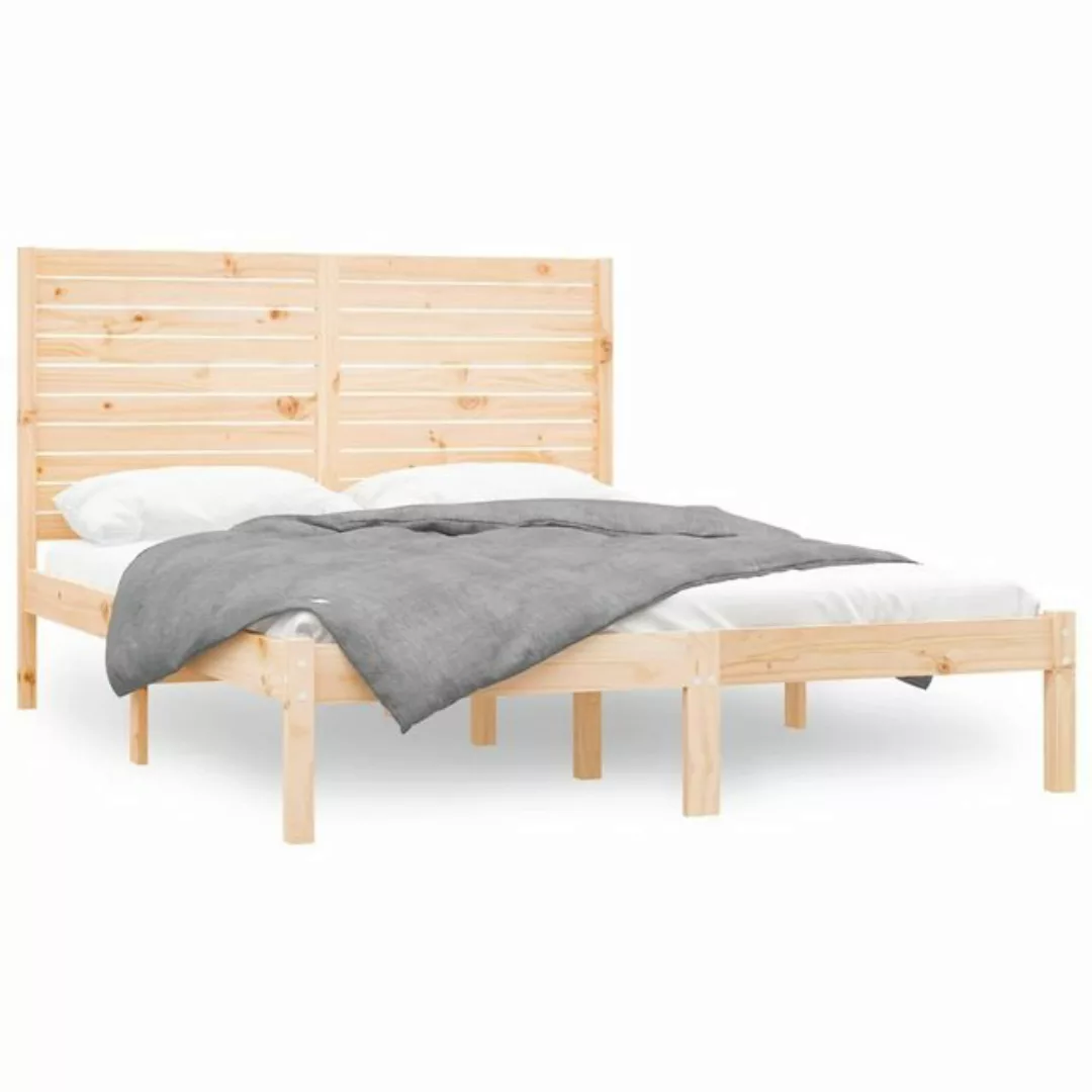 vidaXL Bettgestell Massivholzbett 150x200 cm 5FT King Size Bett Bettrahmen günstig online kaufen