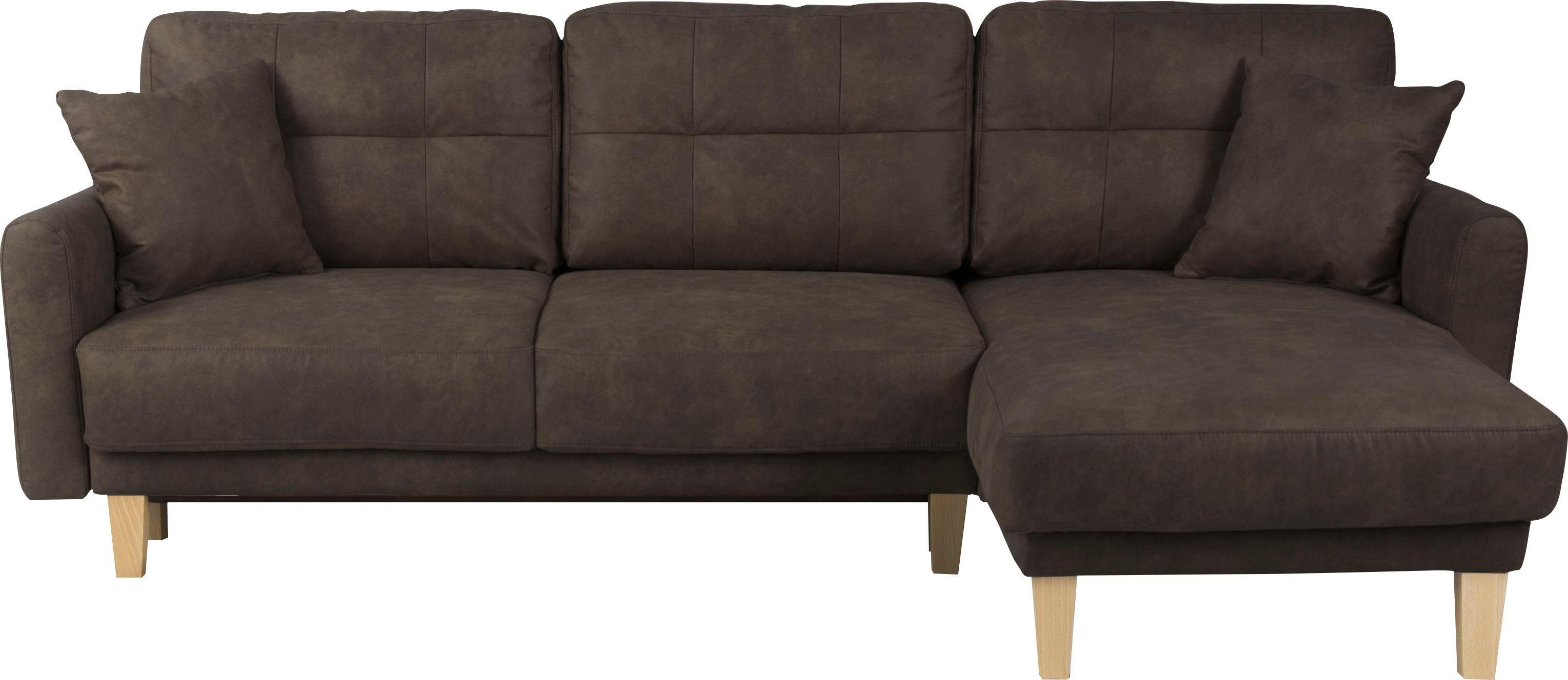 Home affaire Ecksofa "TRIPLO optionale Schlafsofa mit Bettkasten, Maße B/T/ günstig online kaufen