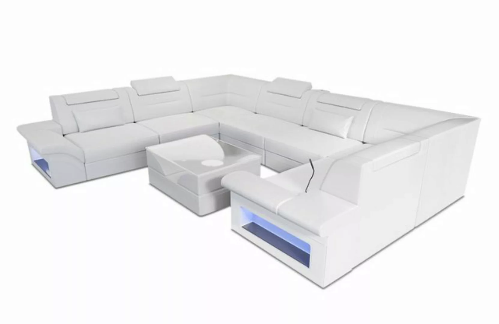 Sofa Dreams Wohnlandschaft Ledersofa Brianza U Form Leder Sofa, Couch, mit günstig online kaufen