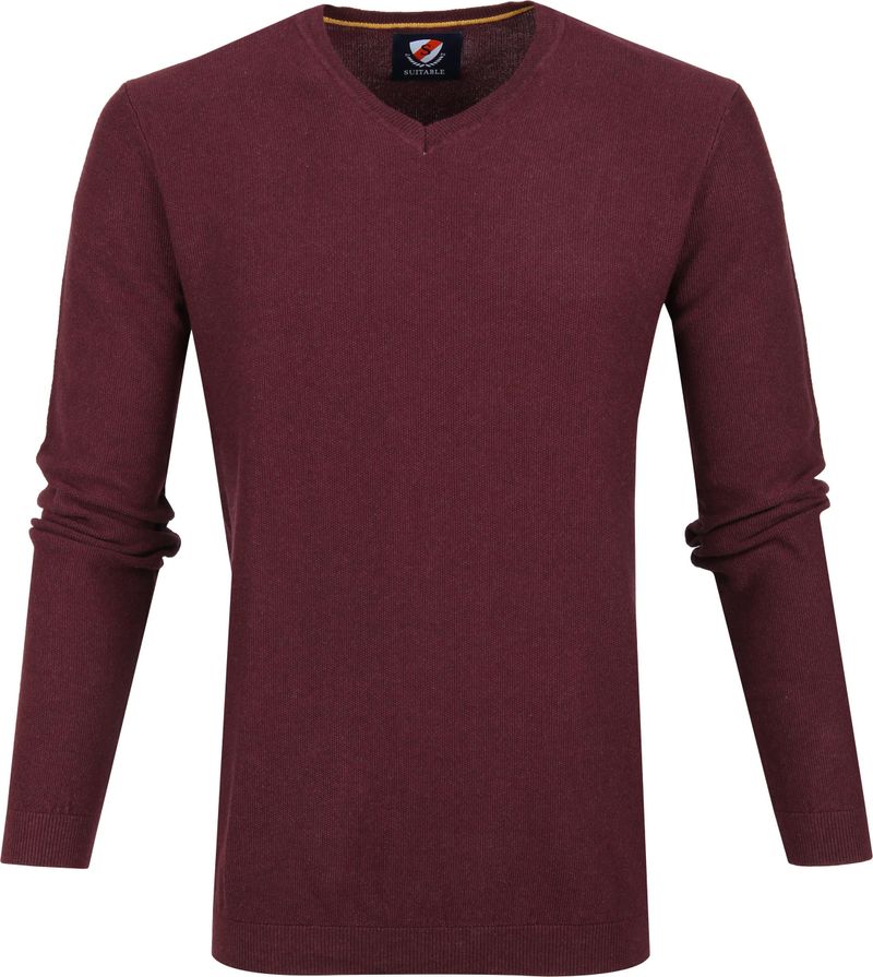 Suitable Baumwolle Neil Pullover Bordeaux - Größe XXL günstig online kaufen