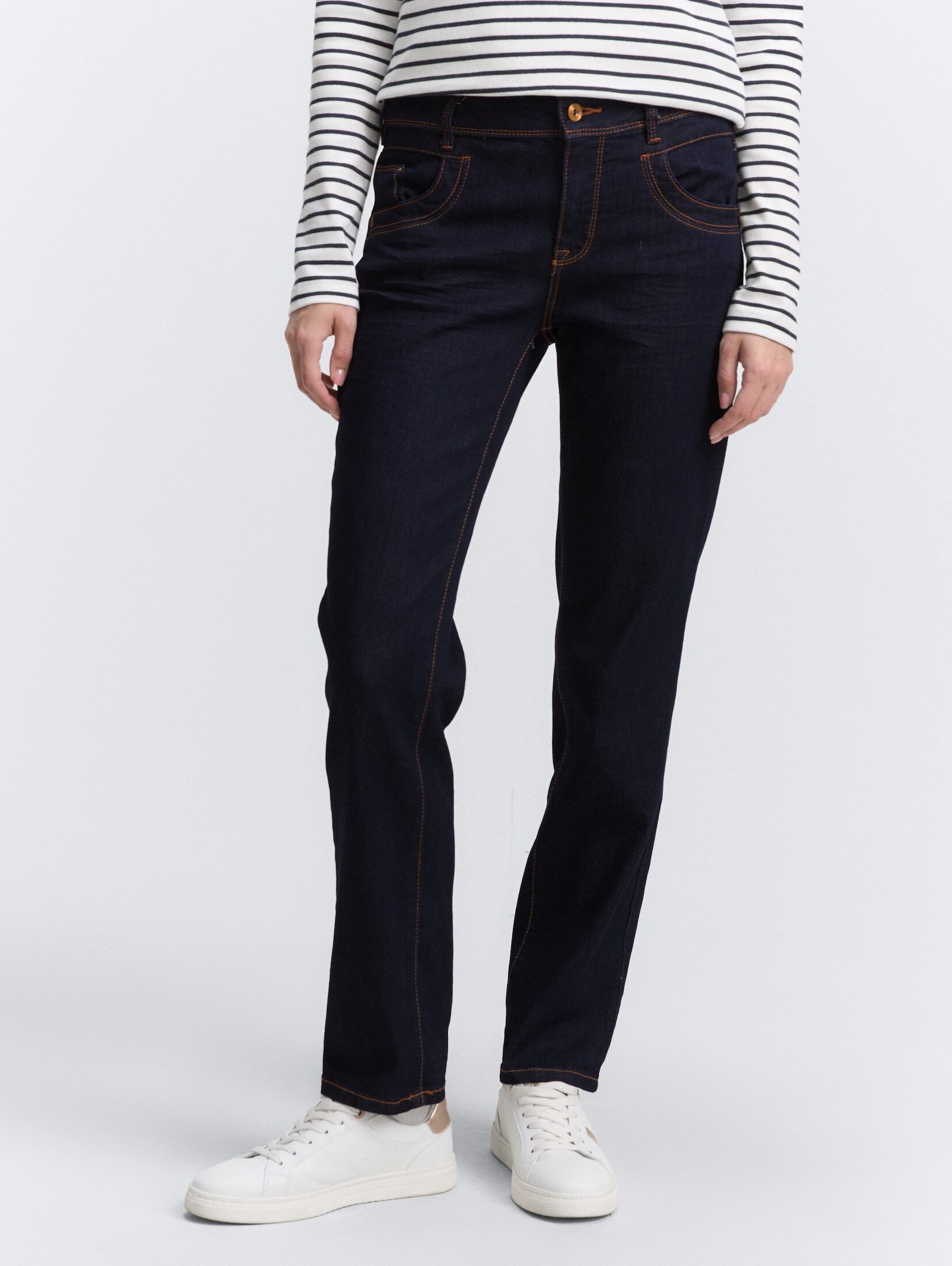 TOM TAILOR Gerade Jeans "Alexa Straight", mit Kontrastnähten günstig online kaufen