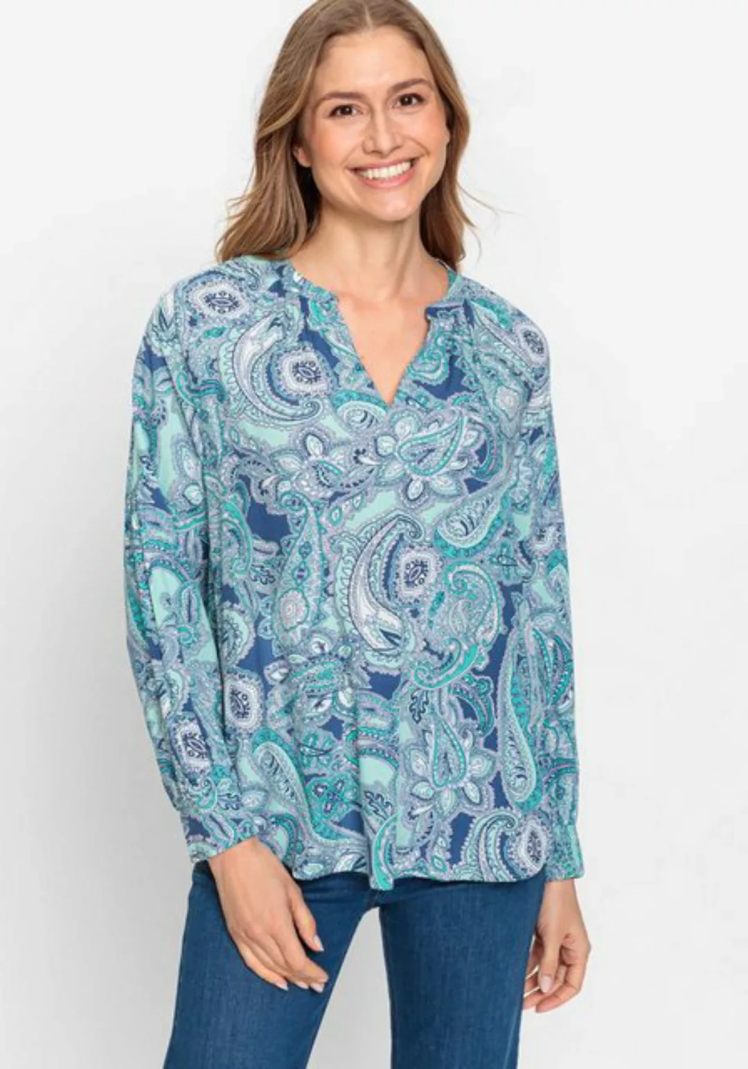 Olsen Blusentop Blouse Woven Long Sleeves günstig online kaufen