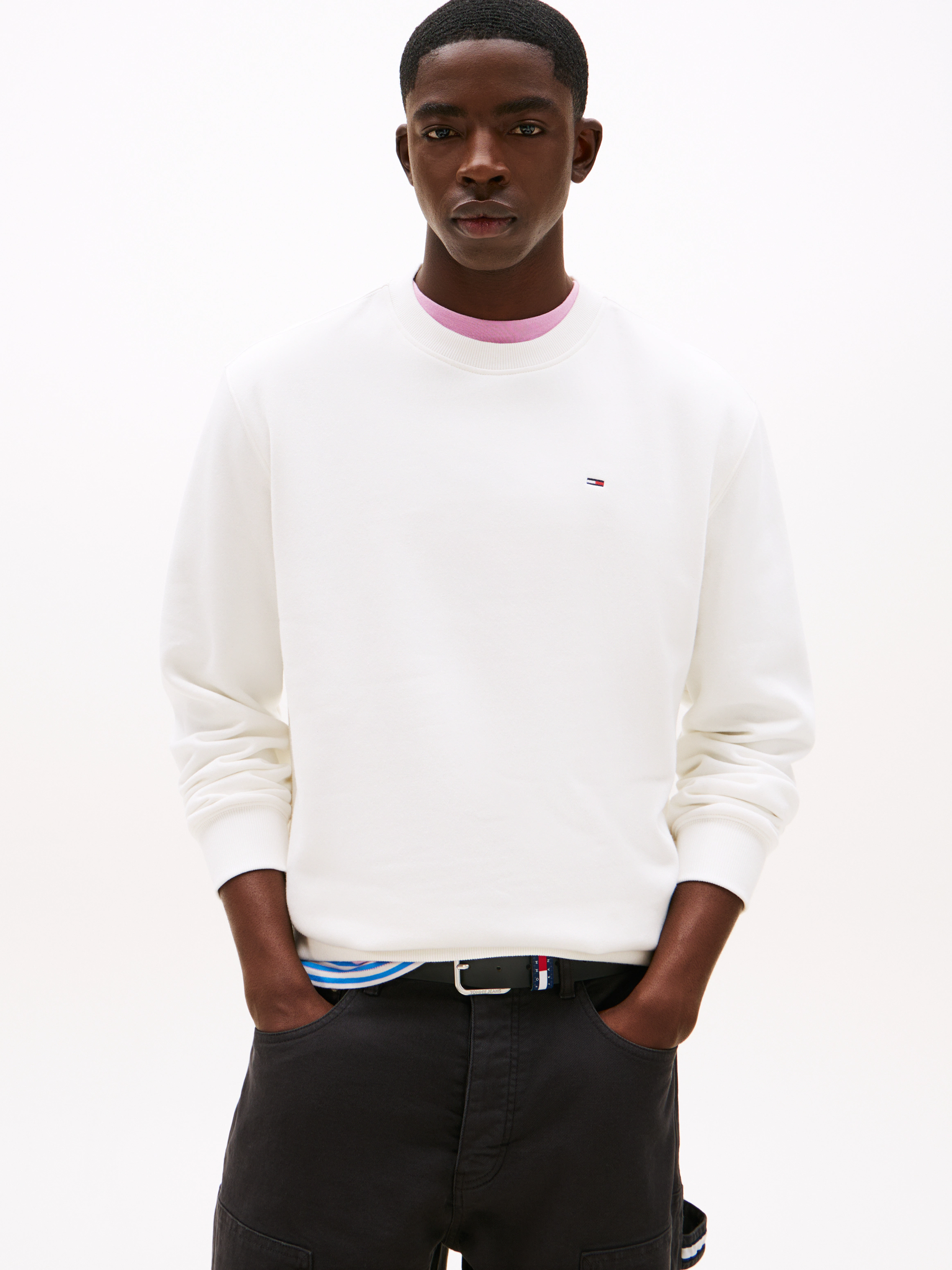 Tommy Jeans Sweatshirt "TJM REG S FLAG CREW", Mit besticktem Markenlogo auf günstig online kaufen