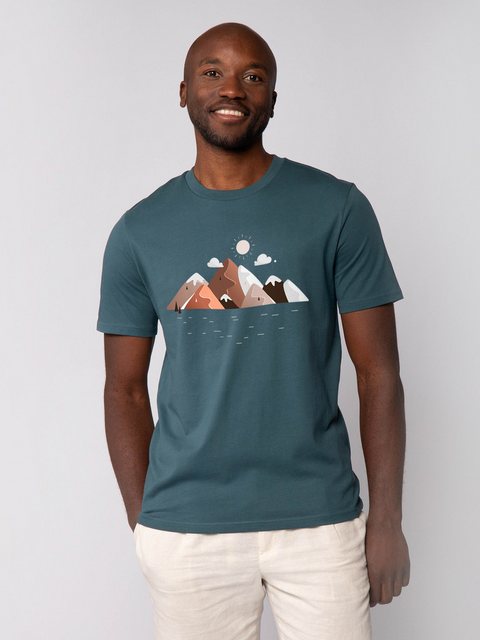 wat? Apparel Print-Shirt Mountains & Moon (1-tlg) günstig online kaufen