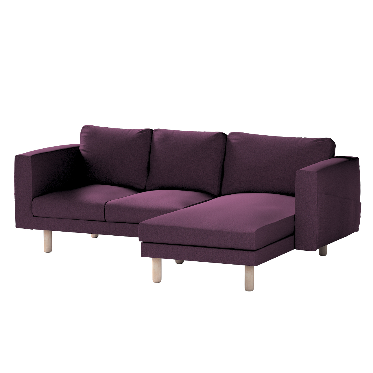 Bezug für Norsborg 3-Sitzer Sofa mit Recamiere, pflaume, Norsborg Bezug für günstig online kaufen