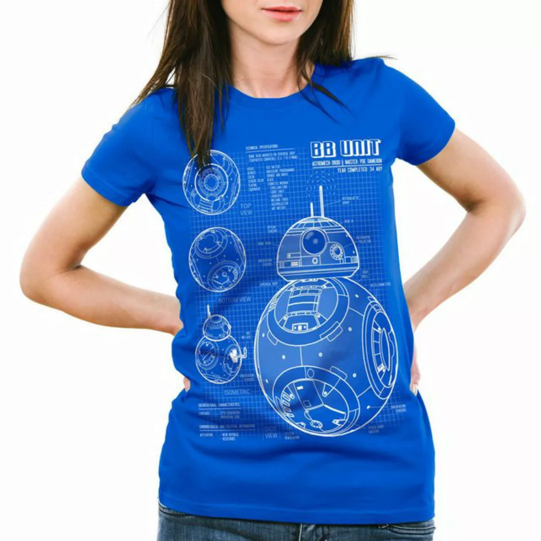 style3 T-Shirt BB Unit blaupause astromech droide star krieg wars der stern günstig online kaufen