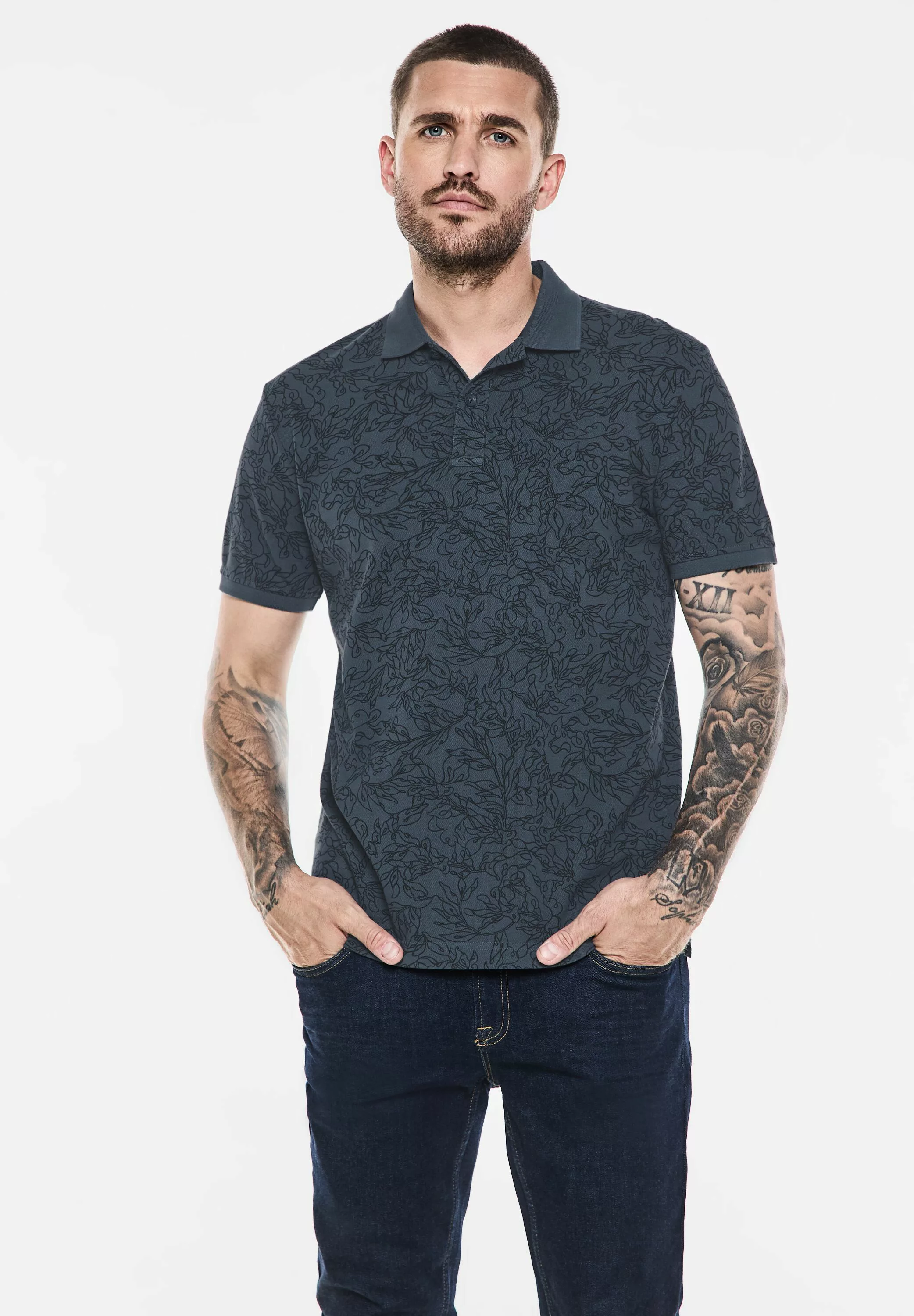 STREET ONE MEN Poloshirt, aus reiner Baumwolle günstig online kaufen