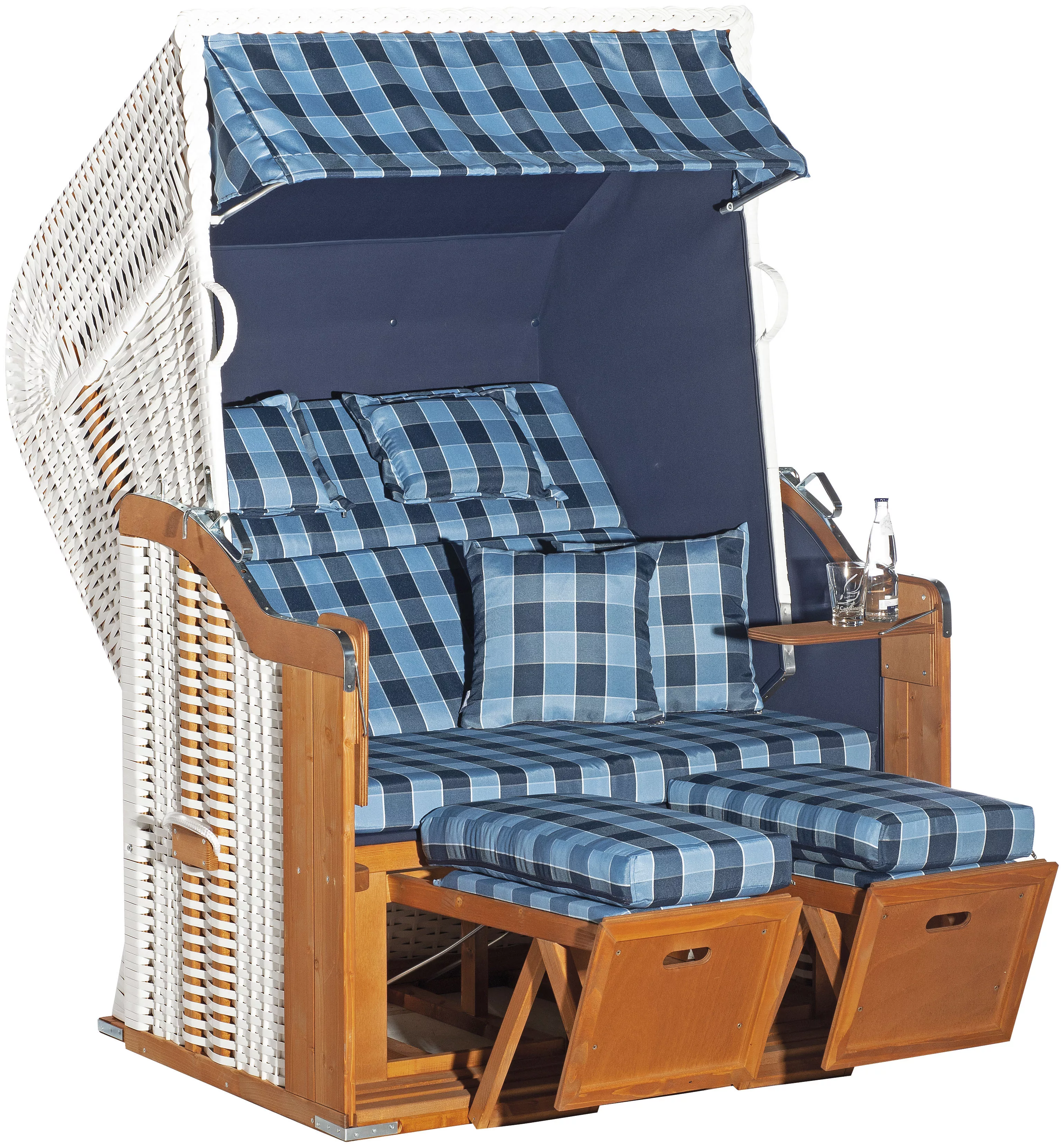 SunnySmart Strandkorb "Rustikal 255 Plus", 2-Sitzer, komplett montiert, Obe günstig online kaufen