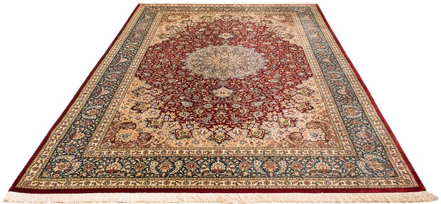 morgenland Orientteppich »Perser - Ghom - 296 x 198 cm - dunkelrot«, rechte günstig online kaufen