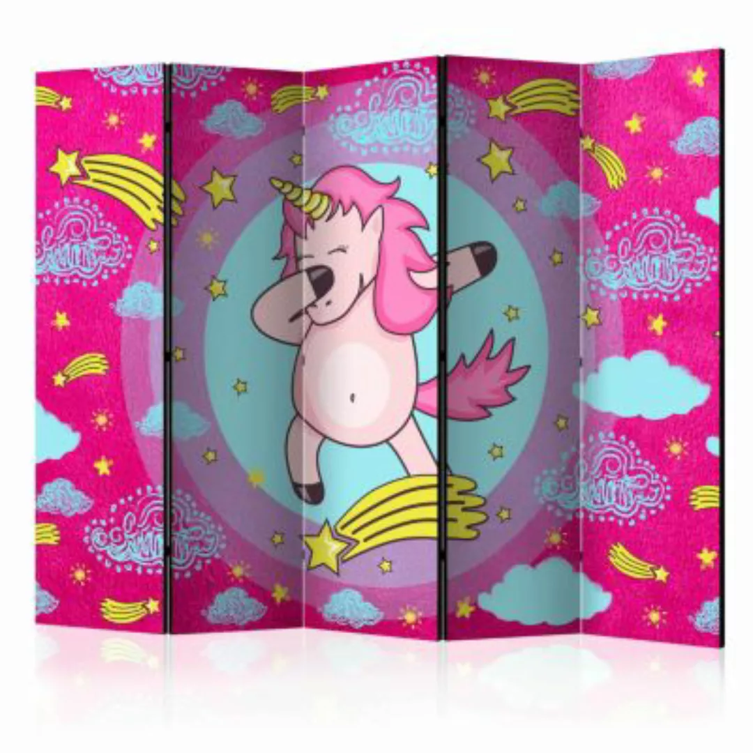 artgeist Paravent Dancing Unicorn II [Room Dividers] mehrfarbig Gr. 225 x 1 günstig online kaufen