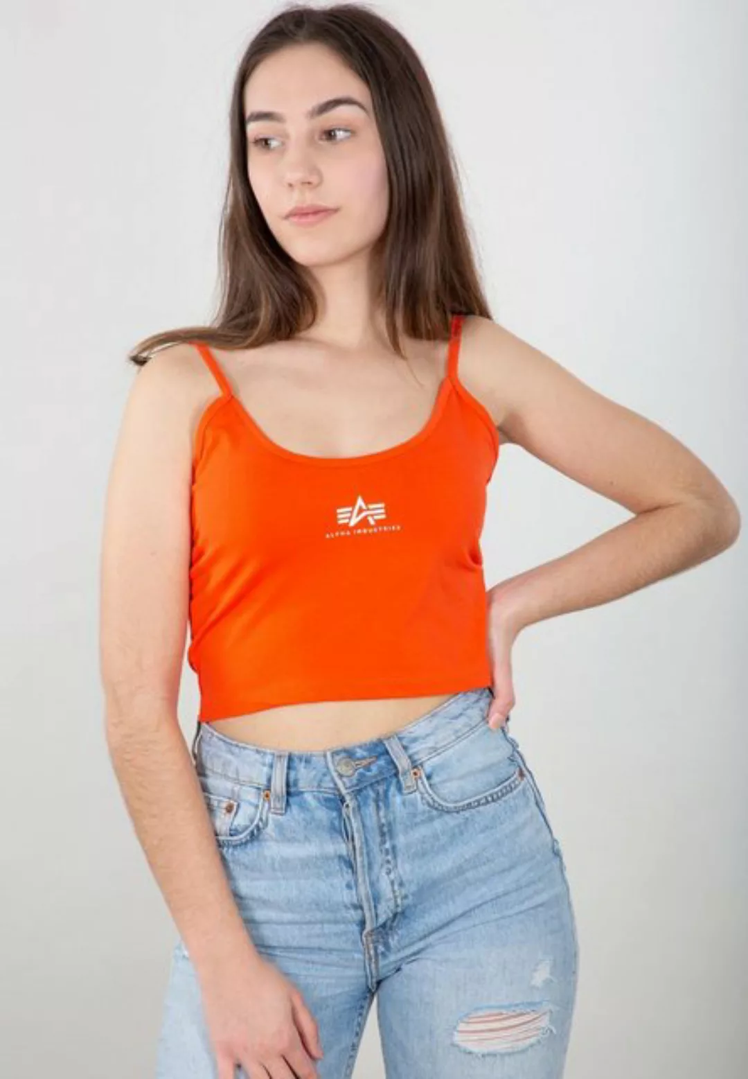 Alpha Industries Basic Crop Ärmelloses T-shirt XS Blue Lagoon günstig online kaufen