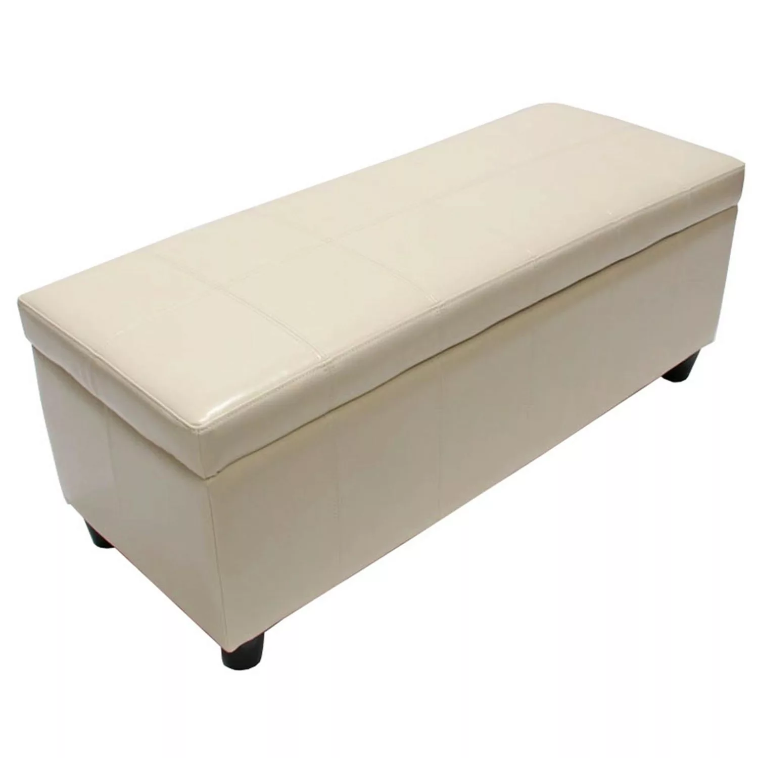 MCW Sitzbank mit Aufbewahrung Arezzo LEDER 114x38x45cm Creme günstig online kaufen