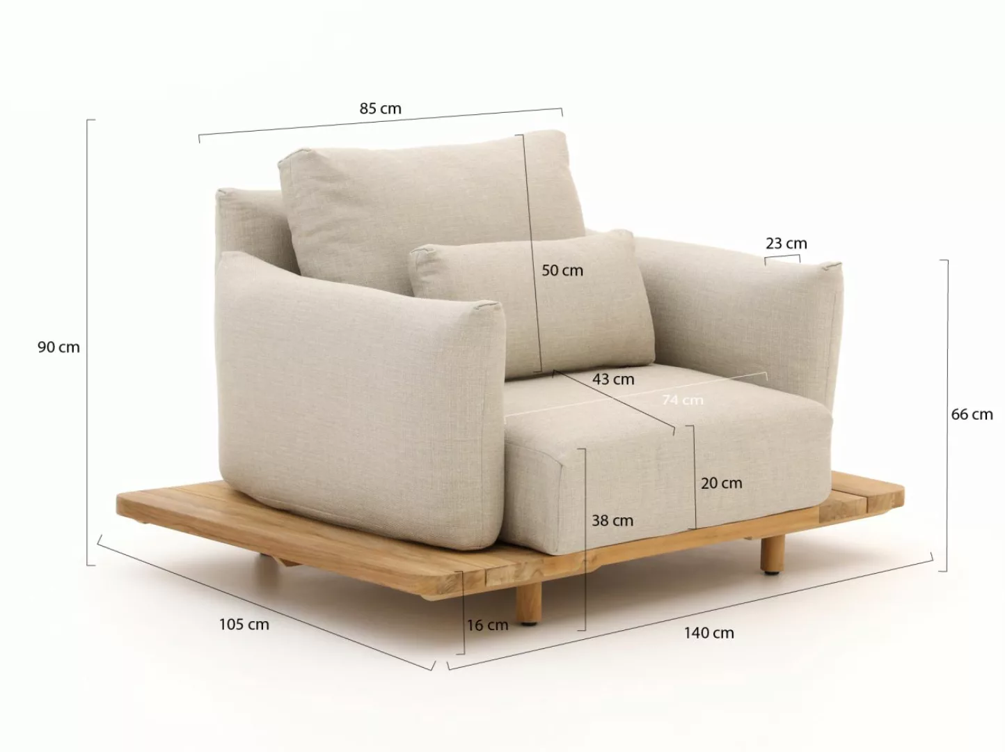 SUNS Bora Sessel-Sofa Lounge-Set 4-teilig günstig online kaufen
