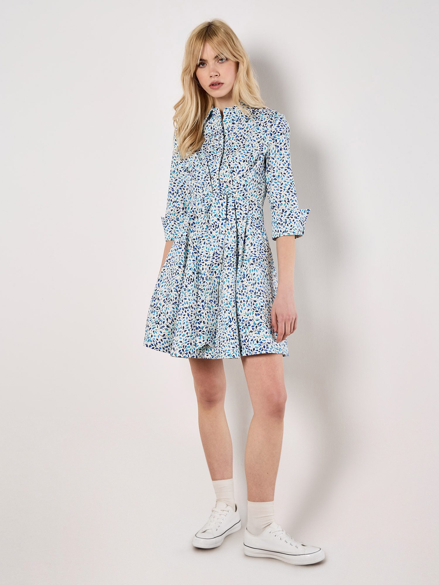 Apricot Minikleid Popeline-Kleid, (2-tlg) mit Gürtel günstig online kaufen