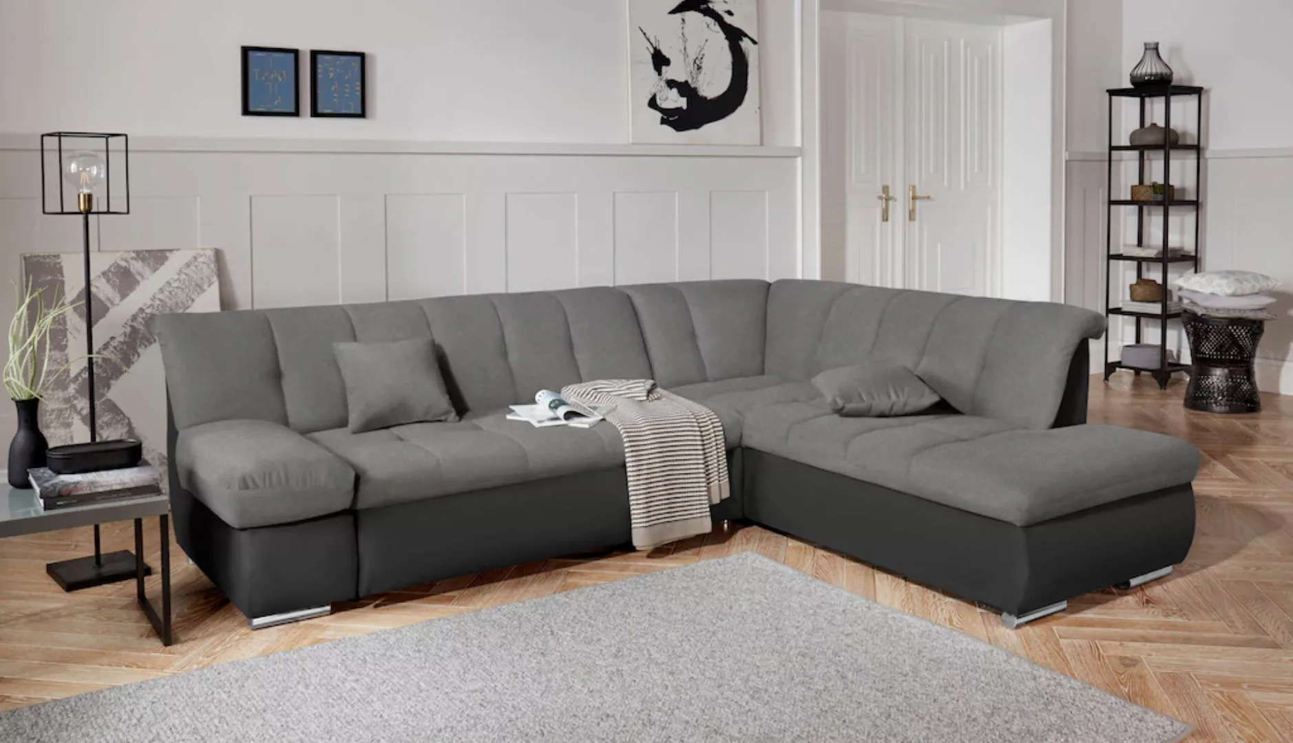 DOMO collection Ecksofa "Mona L-Form", wahlweise mit Bett- und Armlehnfunkt günstig online kaufen