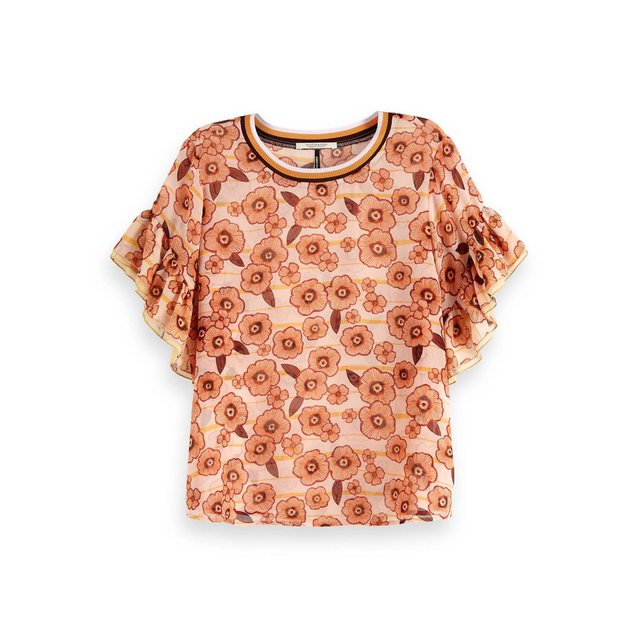 Maison Scotch T-Shirt Maison Scotch Damen Top Mixed Print Top 149806 günstig online kaufen