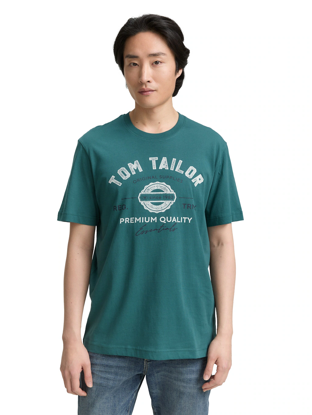 Tom Tailor Herren T-Shirt LOGO - Regular Fit günstig online kaufen