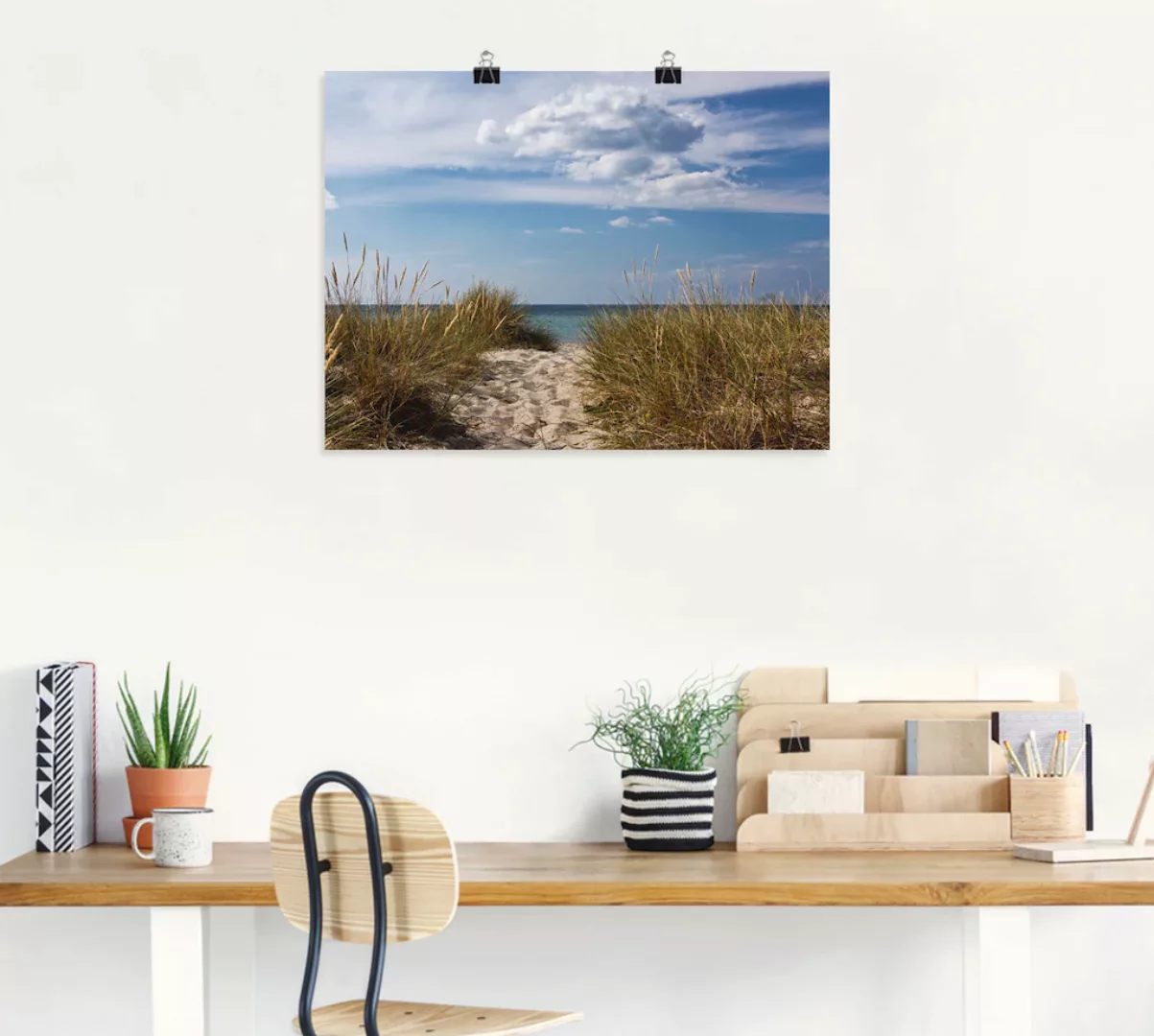 Artland Wandbild »Ostseestrand in Dänemark«, Strand, (1 St.), als Leinwandb günstig online kaufen