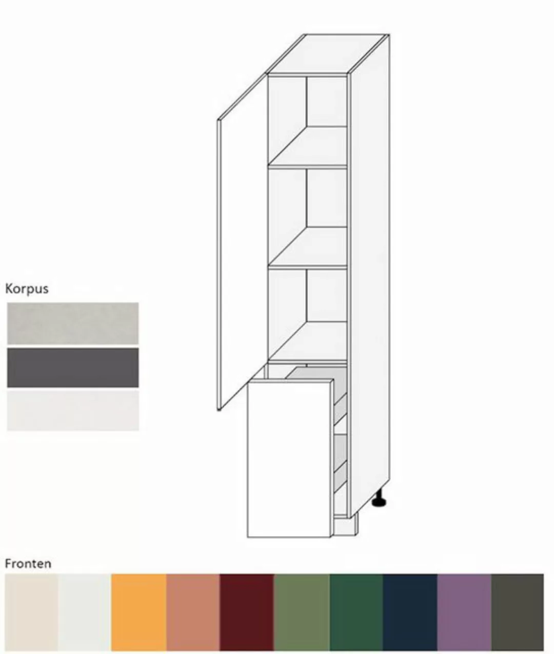 Feldmann-Wohnen Hochschrank Tivoli (Tivoli, 1-St) 40cm Front- und Korpusfar günstig online kaufen