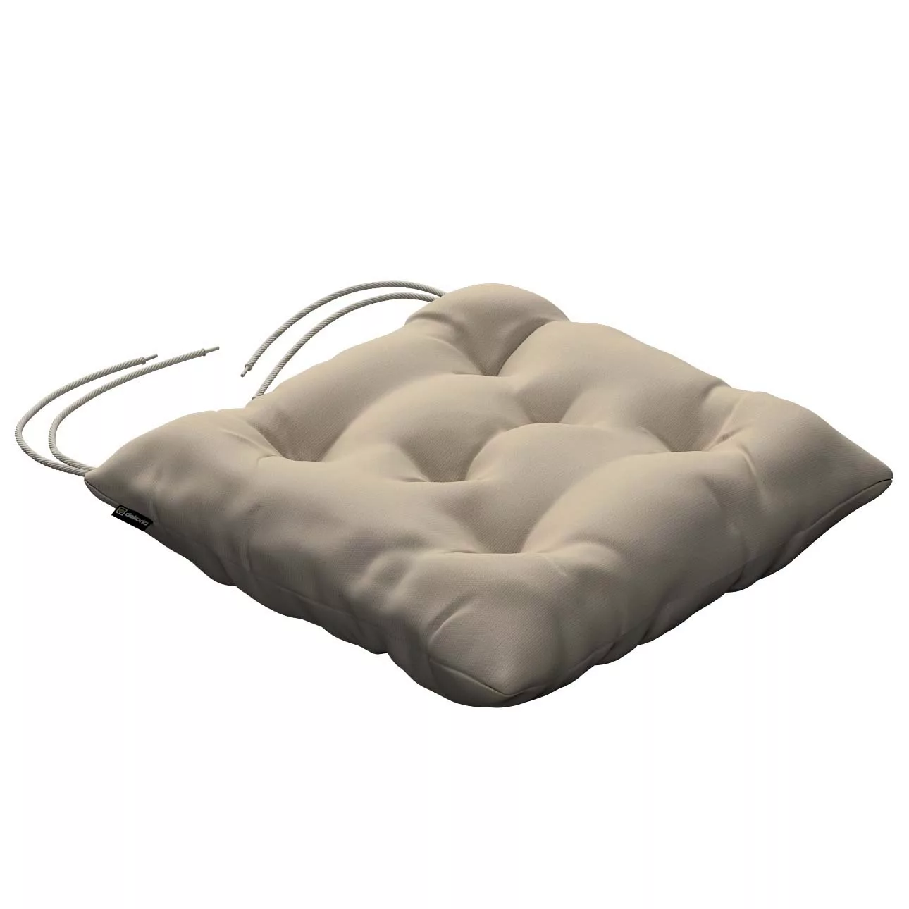 Stuhlkissen Thomas mit Bindeschnur, caffe latte, 38 x 38 x 8 cm, Cotton Pan günstig online kaufen