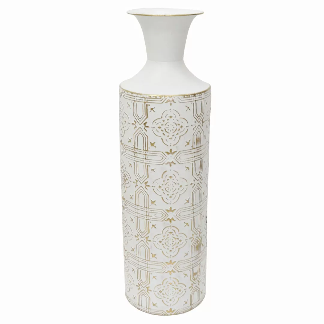 Vase Dkd Home Decor Mosaik Metall Weiß Araber (19 X 19 X 64 Cm) günstig online kaufen