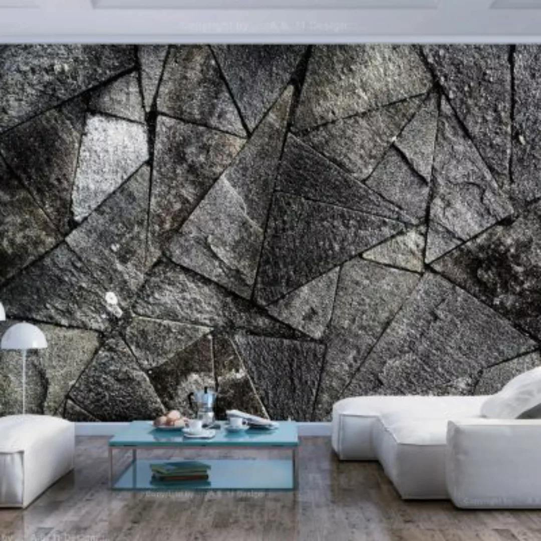 artgeist Fototapete Pavement Tiles (Grey) grau Gr. 100 x 70 günstig online kaufen