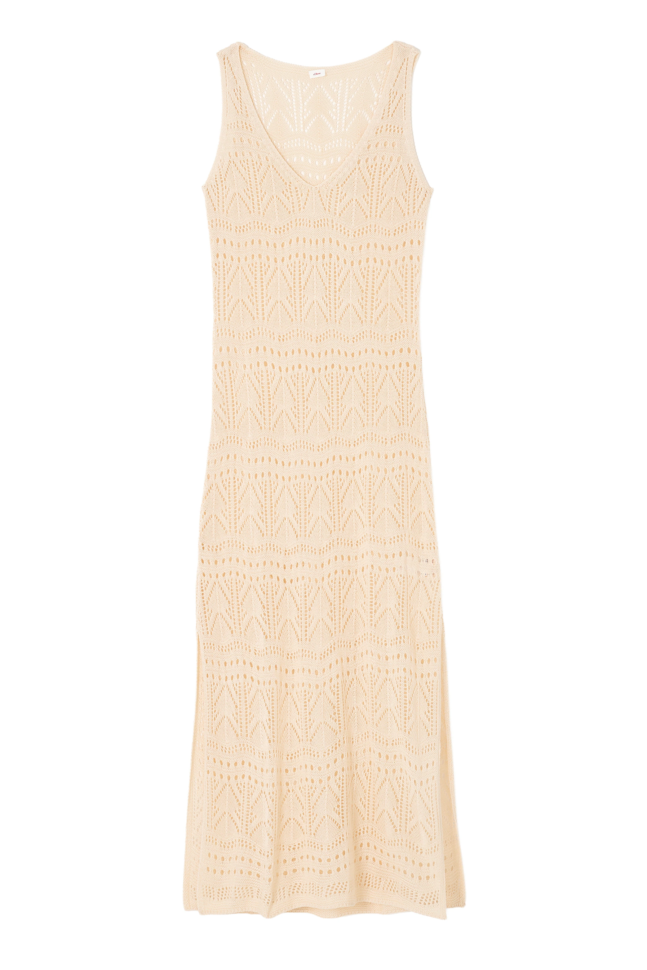 s.Oliver Strickkleid, in Maxilänge, leicht transparentes Strandkleid günstig online kaufen