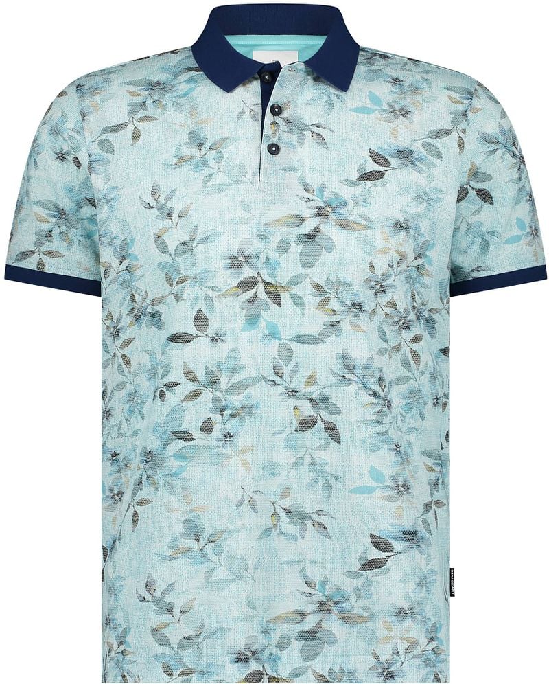State of Art Poloshirt Piqué Druck Hellblau - Größe M günstig online kaufen