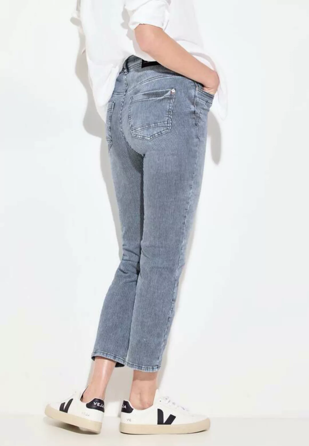 Gestreifte 7/8 Jeans günstig online kaufen