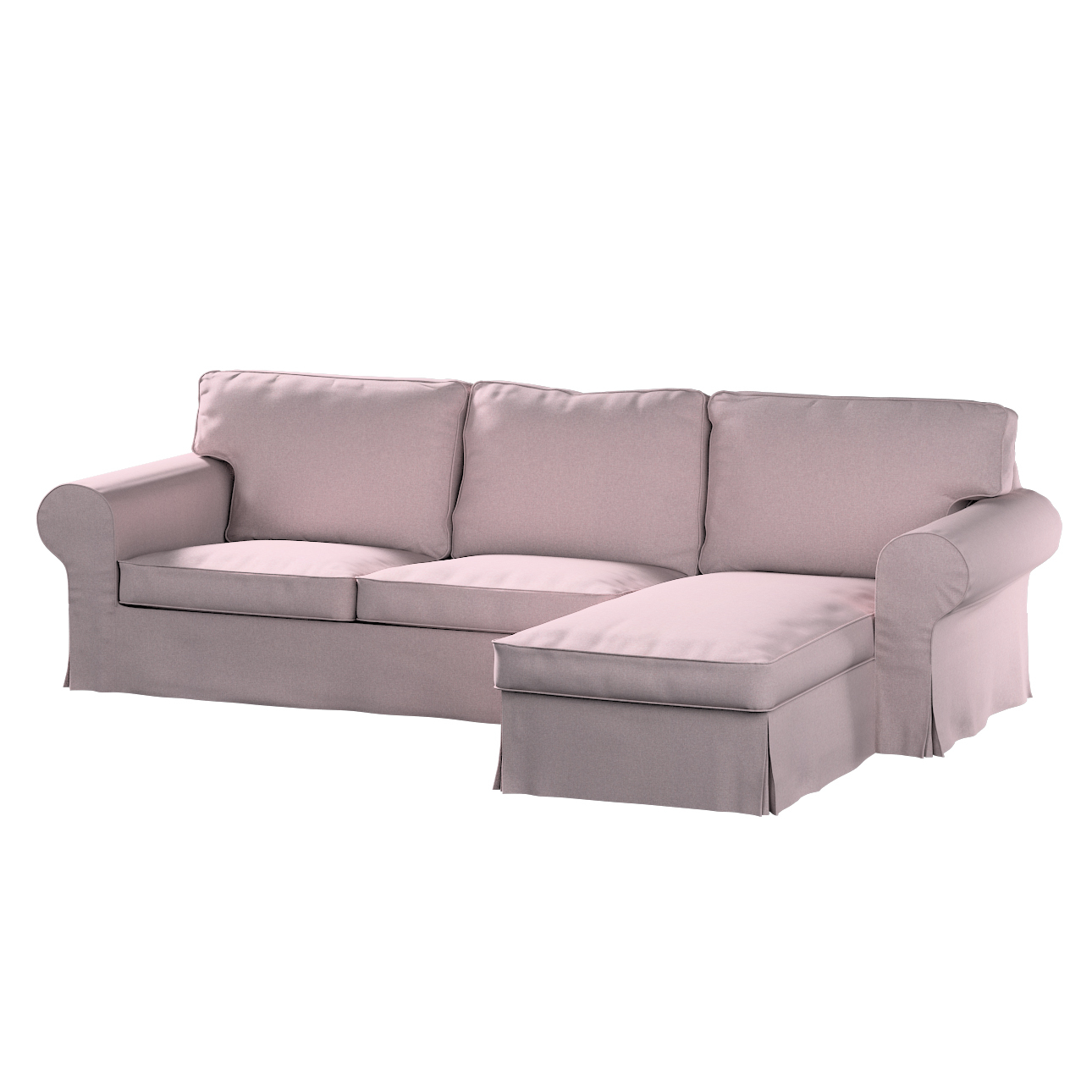 Bezug für Ektorp 2-Sitzer Sofa mit Recamiere, rosa, Ektorp 2-Sitzer Sofabez günstig online kaufen