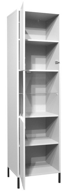 58 aufm Kessel Vitrine Wohnzimmer Erna 51x45x197 Vitrinenschrank Kreidegrau günstig online kaufen