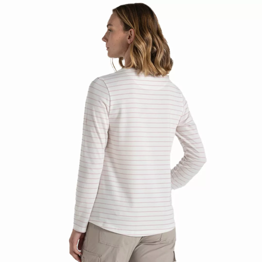 Craghoppers NosiLife Akona Long Sleeved Top Dusky Carnation Stripe günstig online kaufen