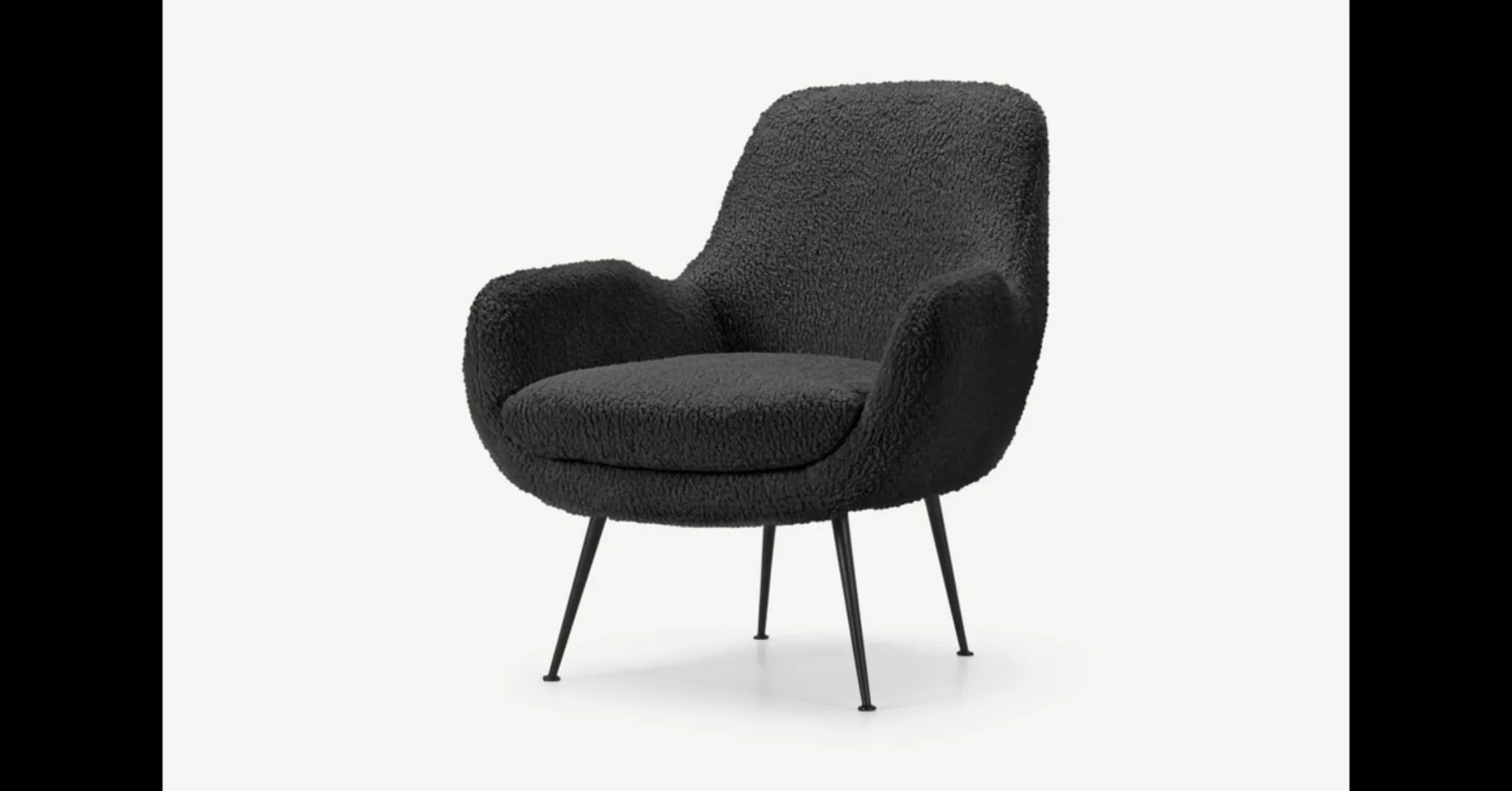 Moby Sessel, Kunstfell in Grau - MADE.com günstig online kaufen