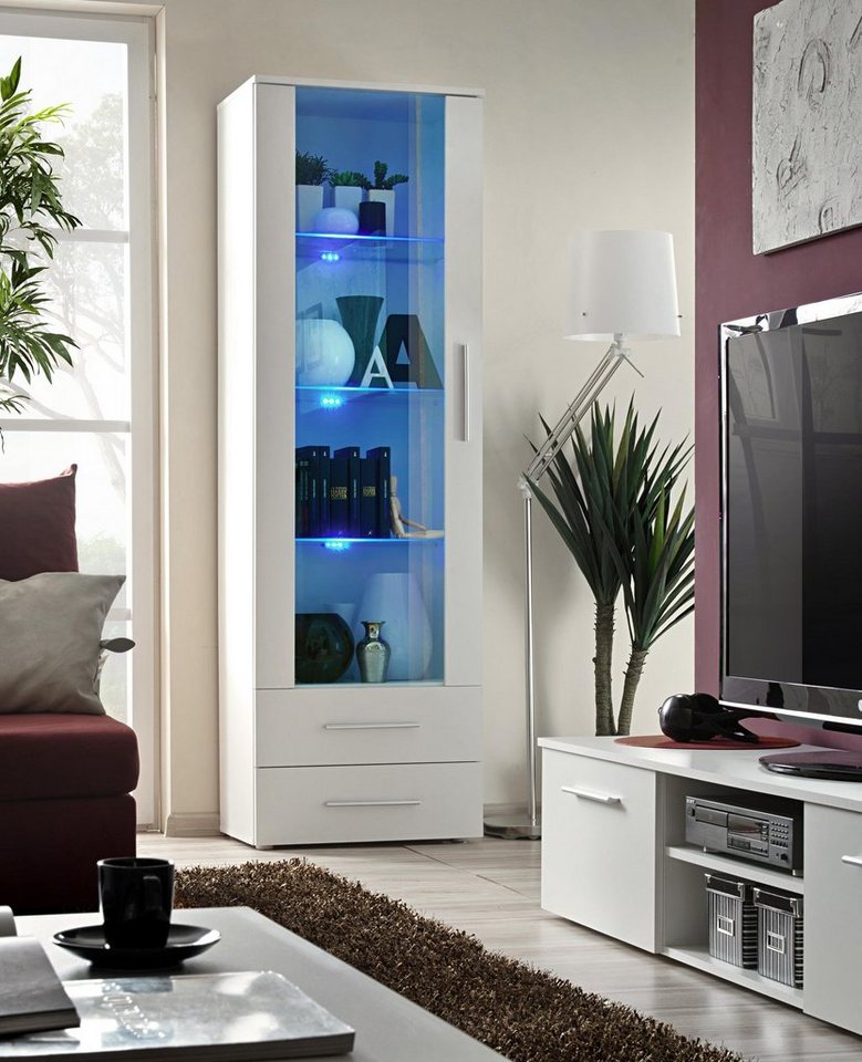 99rooms Vitrine NAO I links 190x60x40 cm (Standvitrine, Glasvitrine, Wohnmö günstig online kaufen