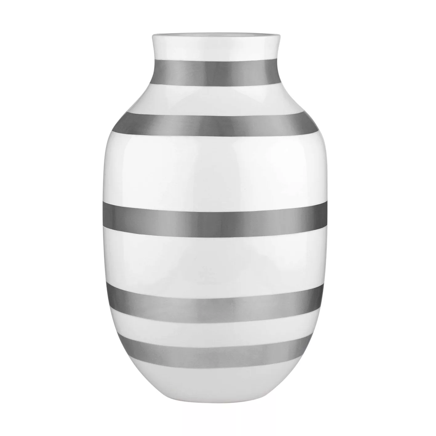 Kähler - Omaggio Vase H 30.5cm - silber/H 30,5cm / Ø 19cm/Jedes Stück ein U günstig online kaufen