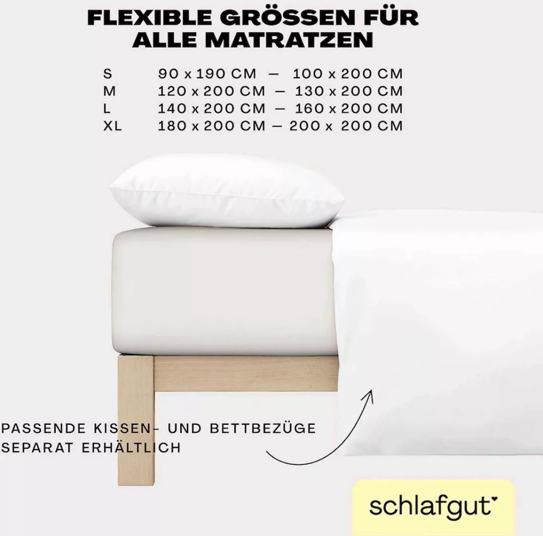 Schlafgut Spannbettlaken »EASY aus 100% Baumwolle, weich & saugfähig, Marke günstig online kaufen