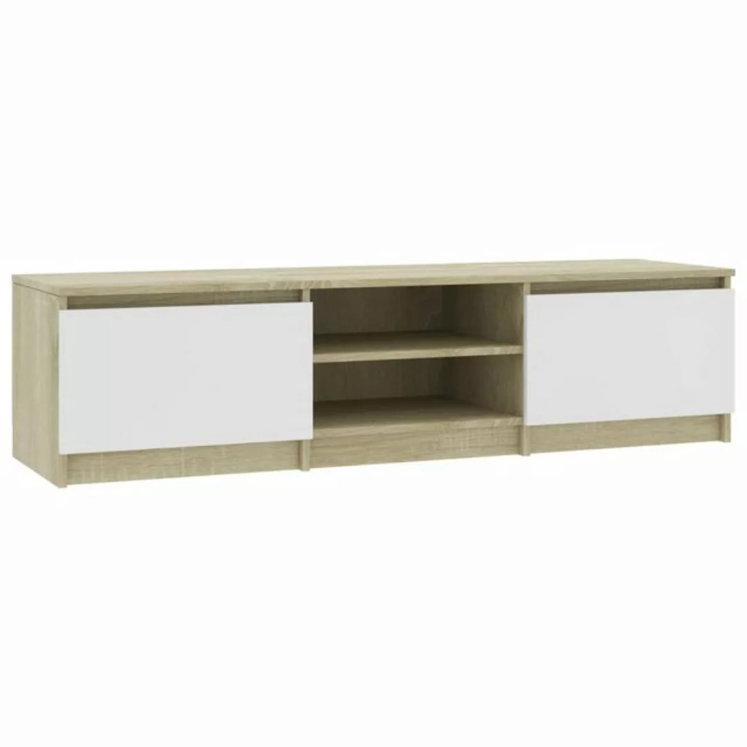 vidaXL TV-Schrank TV-Schrank Weiß und Sonoma Eiche 1404035,5 cm Spanplatte günstig online kaufen