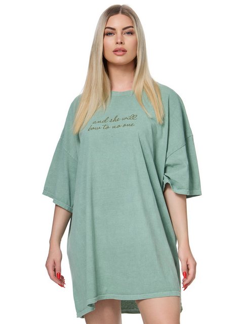 Worldclassca T-Shirt Worldclassca Oversized Print SHE WILL T-Shirt lang Som günstig online kaufen