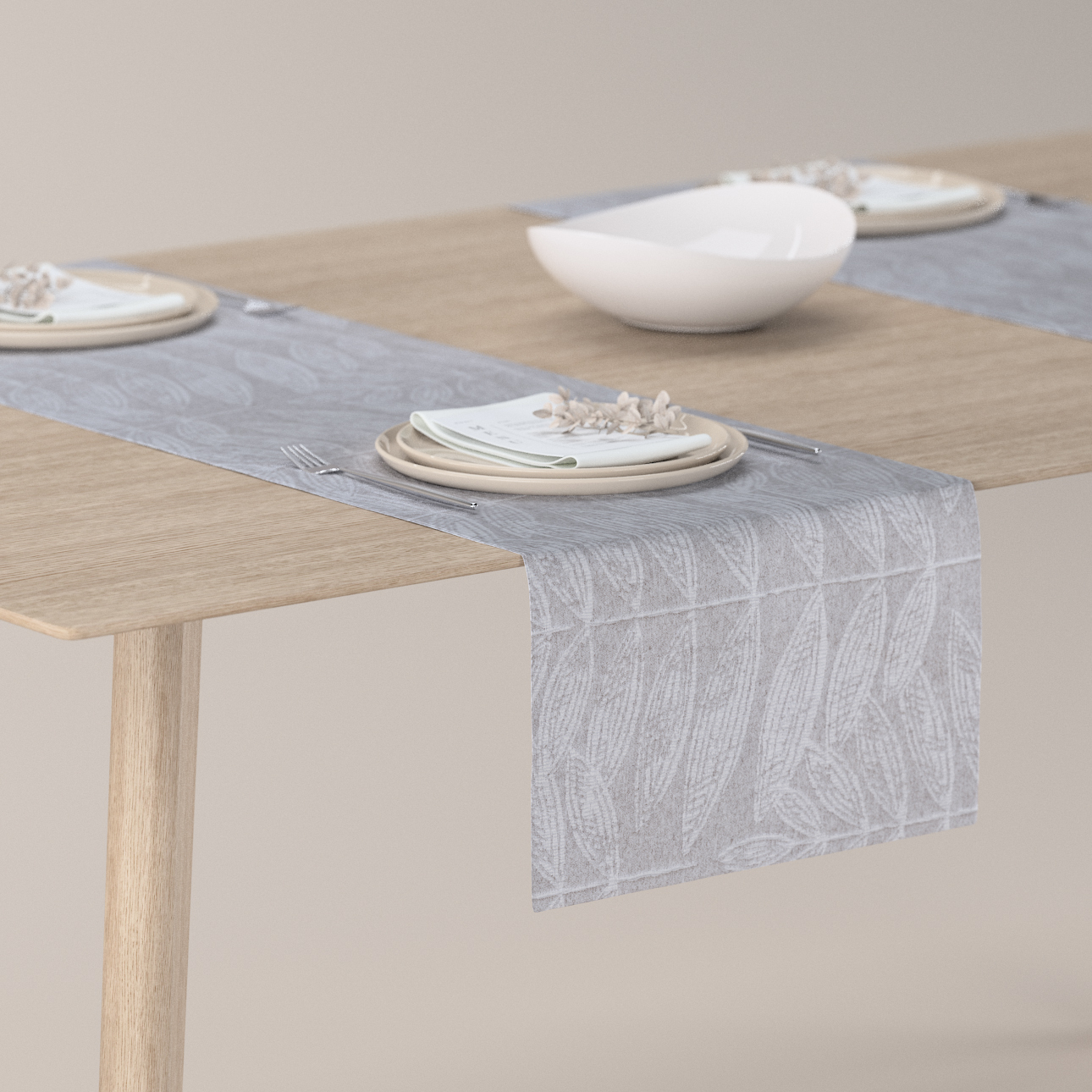 Tischläufer, weiß-grau, 40 x 130 cm, Sunny (143-84) günstig online kaufen