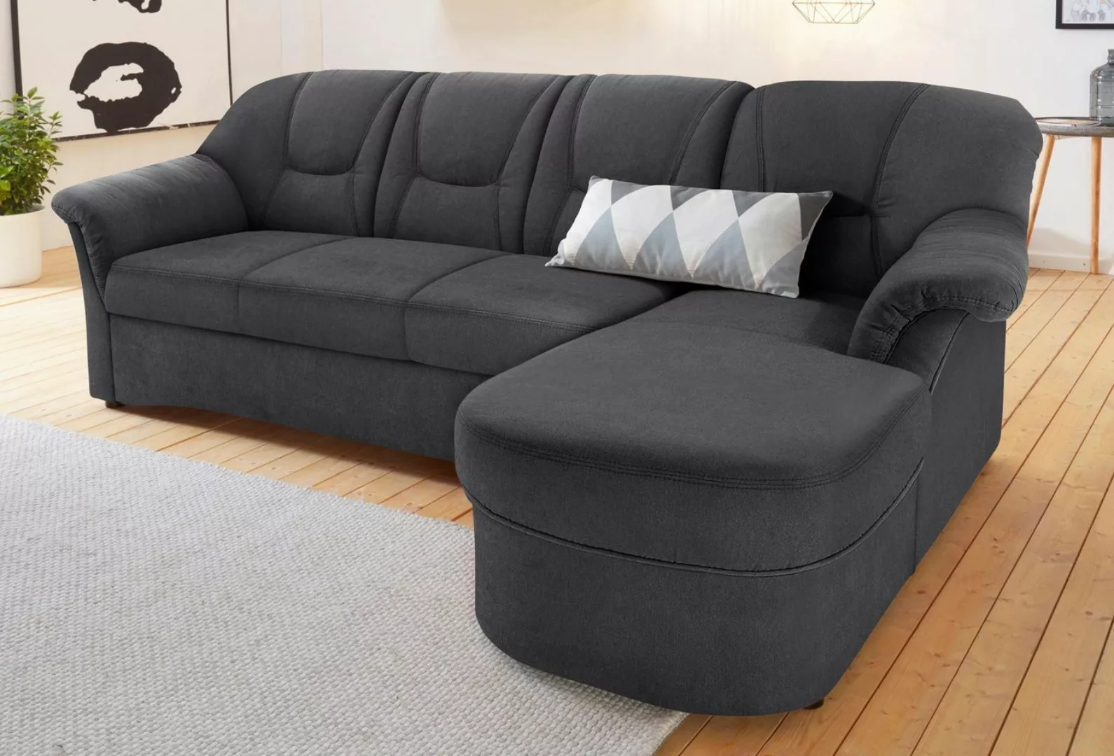 DOMO collection Ecksofa "Sarafina L-Form", wahlweise mit Bettfunktion, opti günstig online kaufen