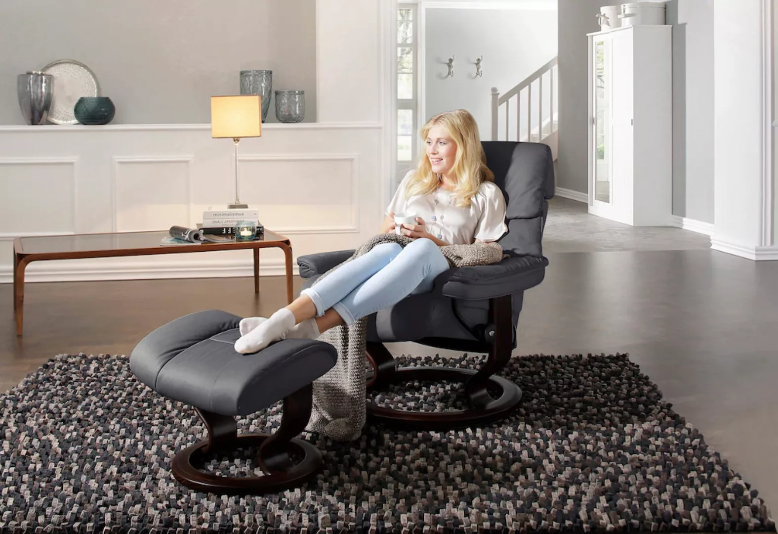 Stressless Relaxsessel "Ruby", (Set, Relaxsessel mit Hocker), mit Classic B günstig online kaufen