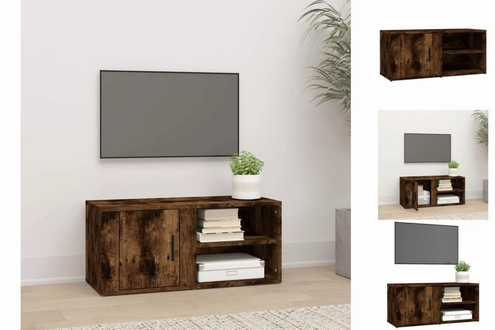 vidaXL TV-Schrank TV-Schrank Räuchereiche 80x31,5x36 cm Spanplatte TV-Lowbo günstig online kaufen