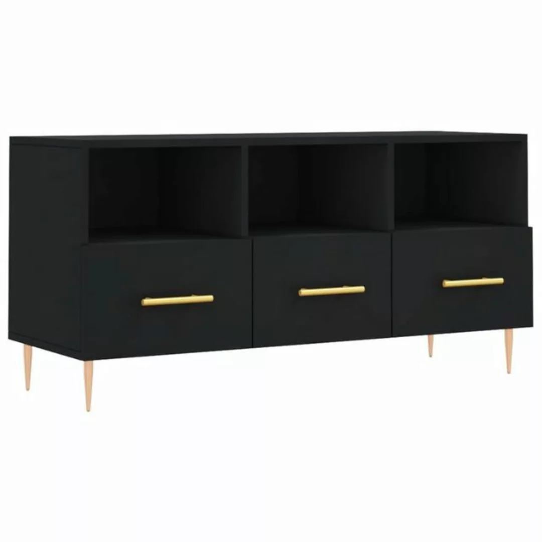 furnicato TV-Schrank Schwarz 102x36x50 cm Holzwerkstoff (1-St) günstig online kaufen