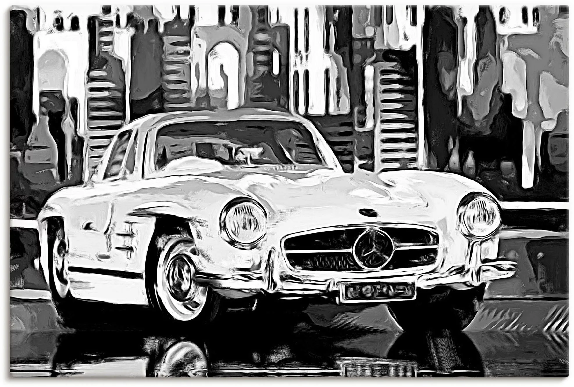 Artland Wandbild "300 SL Flügeltürer", Auto, (1 St.), als Alubild, Leinwand günstig online kaufen