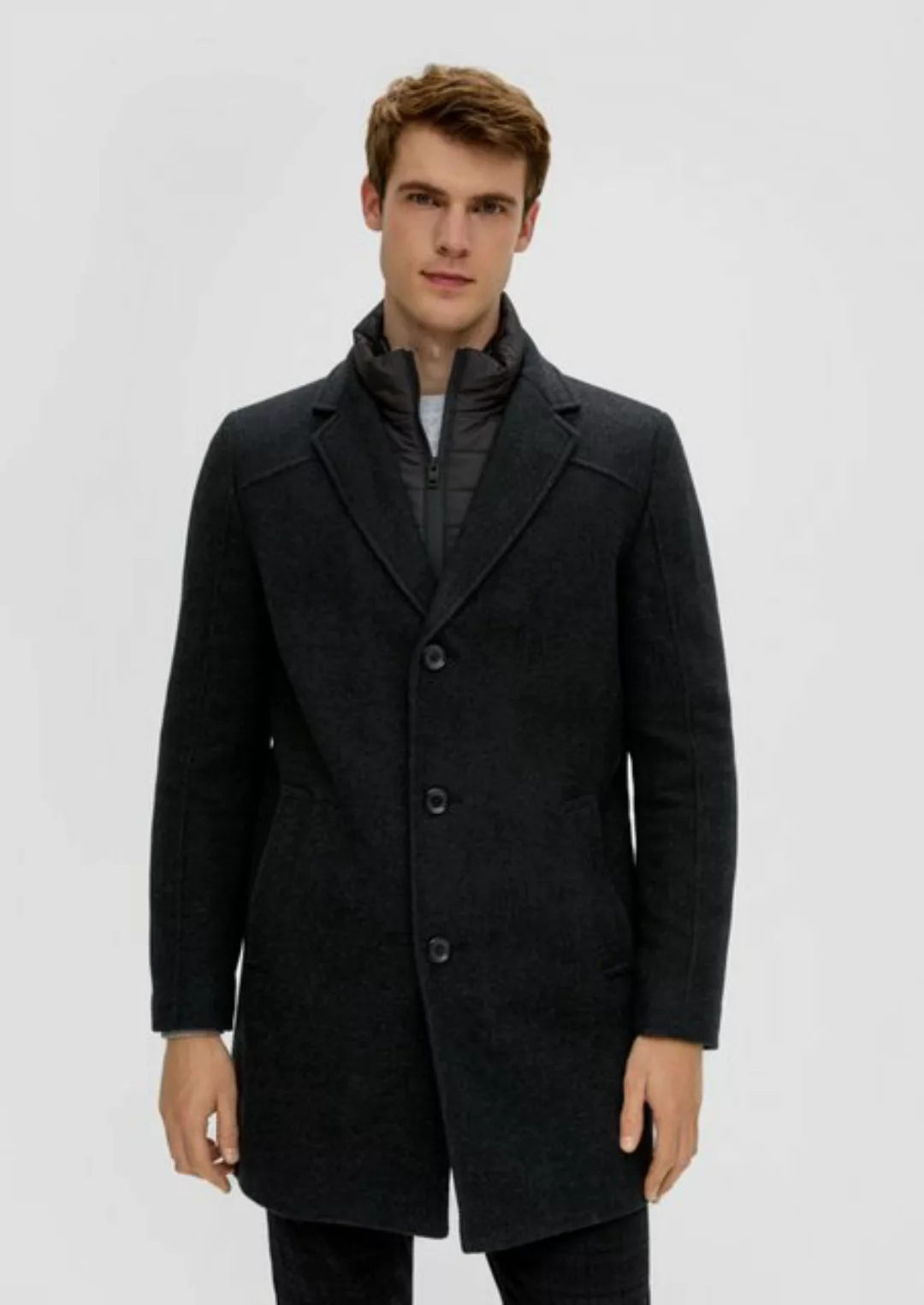 s.Oliver Langmantel Tweed-Mantel mit herausnehmbarem Insert herausnehmbares günstig online kaufen